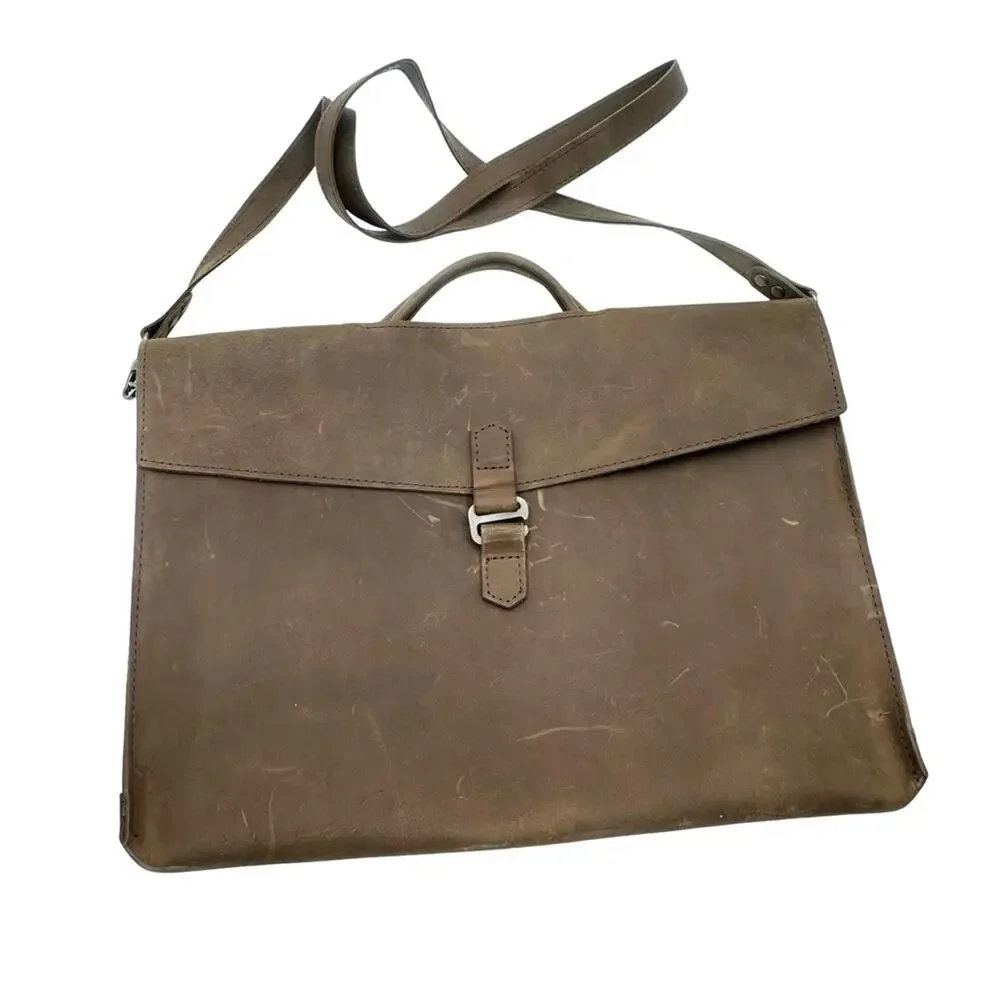 Rustico Leather Briefcase - Brown Leather UNISEX laptop/docs Bag
